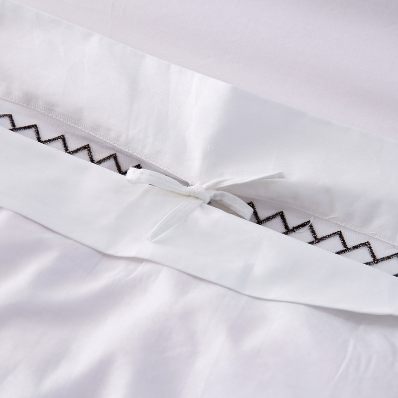 Bijela 6080S 100% pamuk hotelska posteljina za spavaću sobu s izvezenim strelicama Bijela 6080S 100% pamuk hotelska posteljina za spavaću sobu s izvezenim strelicama