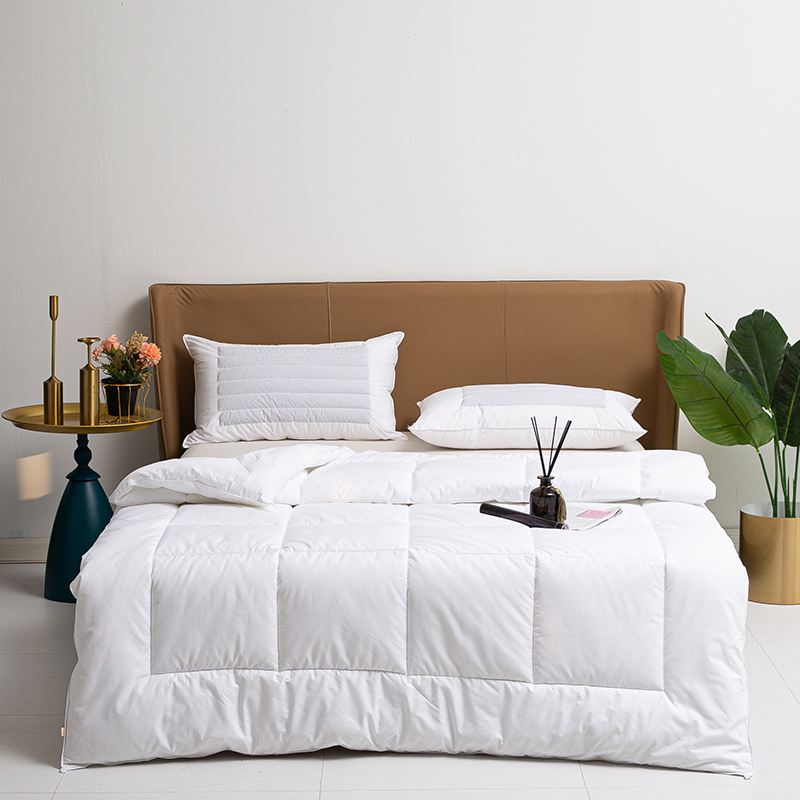 100% pamuk 300gms punila Ljetni poplun Prošiveni bijeli poplun Komplet Proizvodnja