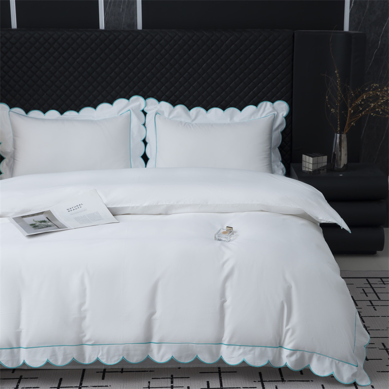 Novi set posteljine od pamučnog satena s vezom 400TC Novi set posteljine od pamučnog satena s vezom 400TC