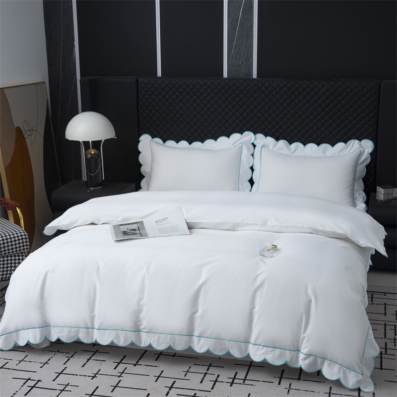 Novi set posteljine od pamučnog satena s vezom 400TC Novi set posteljine od pamučnog satena s vezom 400TC