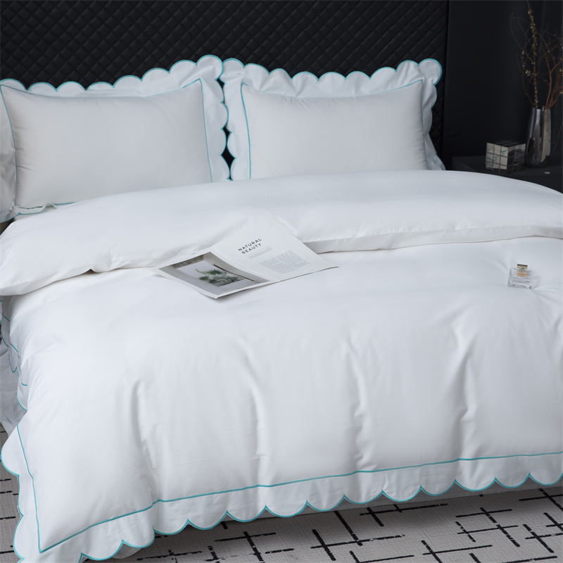 Novi set posteljine od pamučnog satena s vezom 400TC Novi set posteljine od pamučnog satena s vezom 400TC