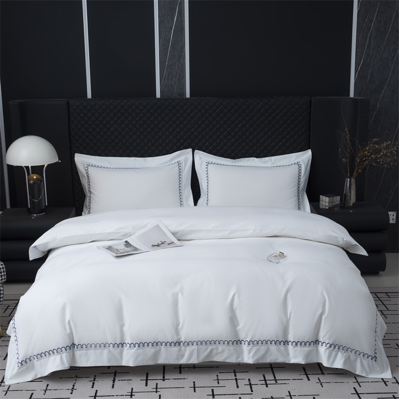 Komplet posteljine od pamučnog satena s novim dizajnom vezenja 500TC