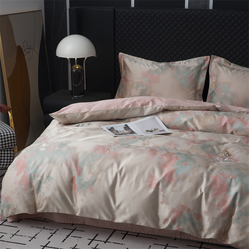 Komplet pamučne posteljine 80S od impresionističkog jacquard obojenog pređe Komplet pamučne posteljine 80S od impresionističkog jacquard obojenog pređe