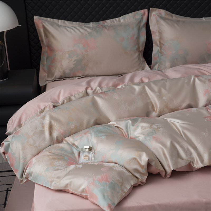 Komplet pamučne posteljine 80S od impresionističkog jacquard obojenog pređe Komplet pamučne posteljine 80S od impresionističkog jacquard obojenog pređe