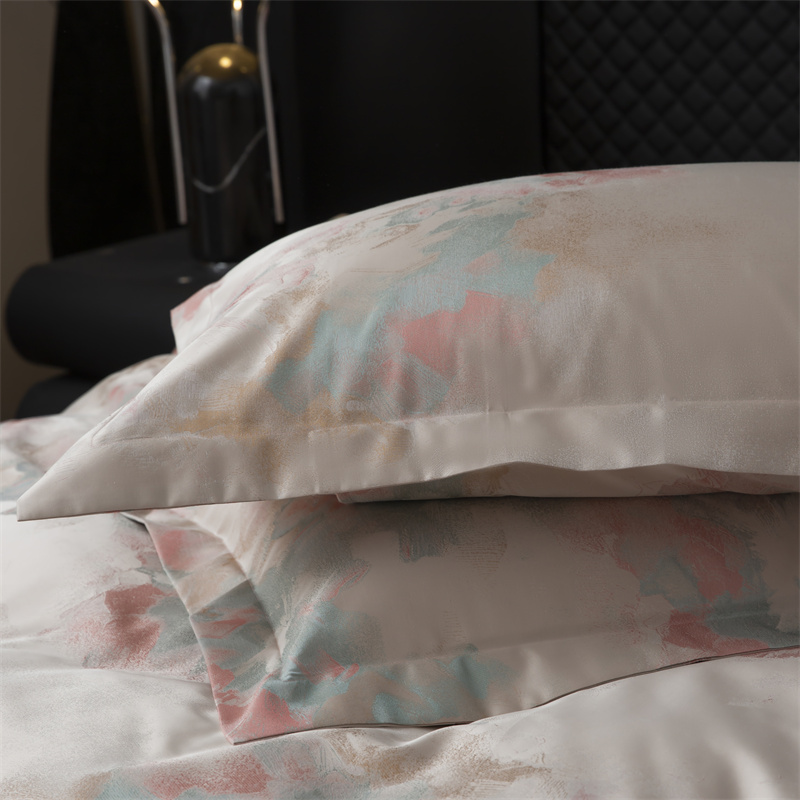 Komplet pamučne posteljine 80S od impresionističkog jacquard obojenog pređe Komplet pamučne posteljine 80S od impresionističkog jacquard obojenog pređe