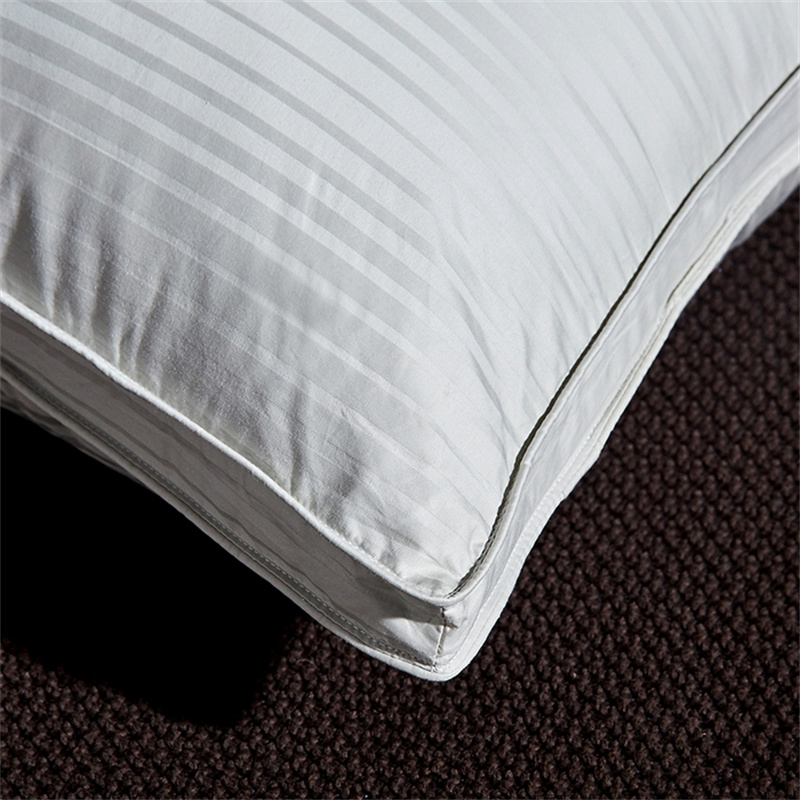 Duck Down Three Layers Filling Pillow Sateen Stripe Pillow Duck Down Three Layers Filling Pillow Sateen Stripe Pillow